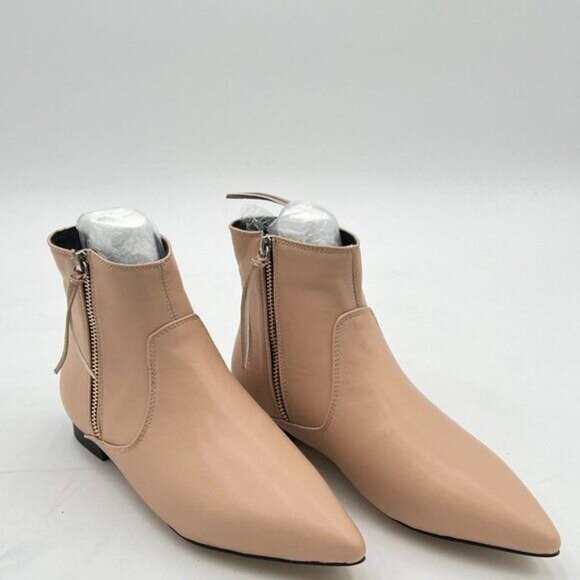 Women's Ankle Boots Flat Low Heel Zipper/Chelsea Booties Fashion Boots - Picture 3 of 6